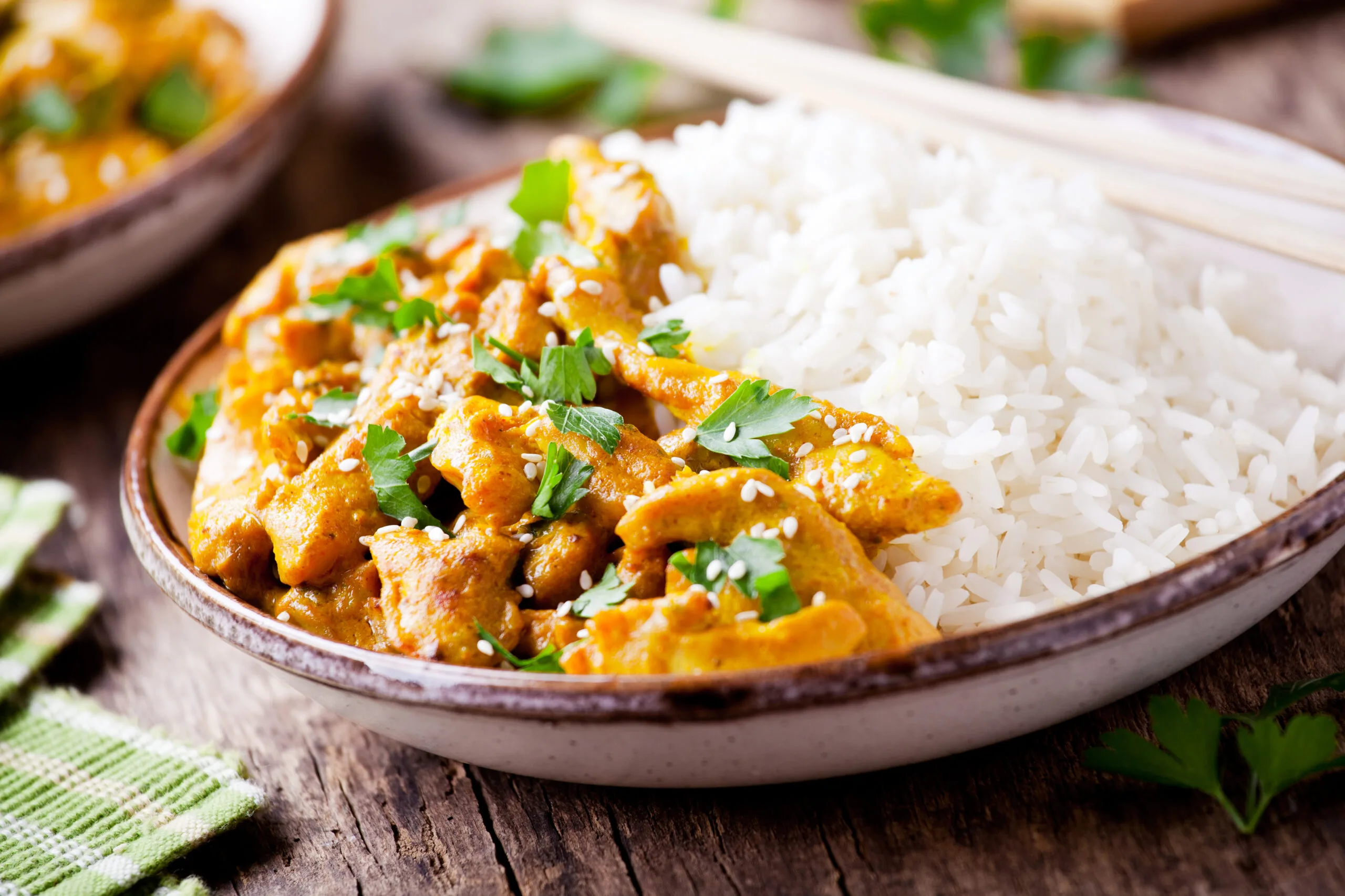 Winterkarte: Hähnchenbrust mit Thaicurry